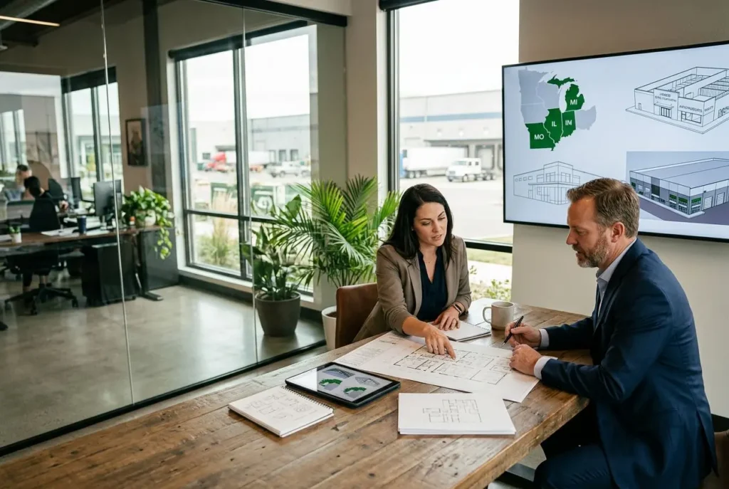 Cannabis tenant representation meeting with commercial real estate advisors